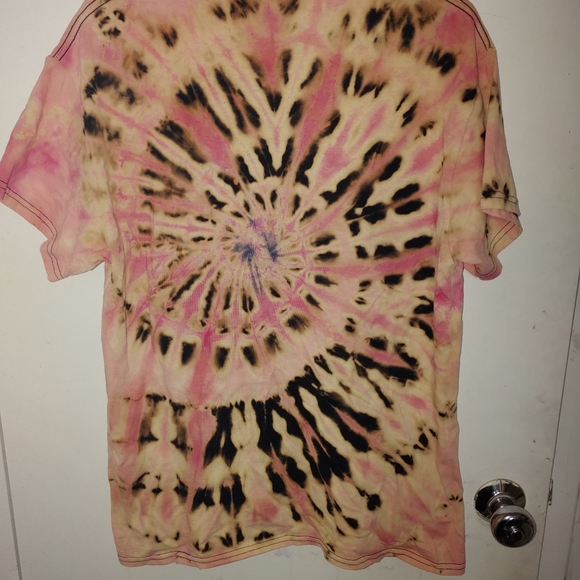 Gothic Pentagram Pastel Reverse Tie Dye Custom T- Shirt - Picture 4 of 4